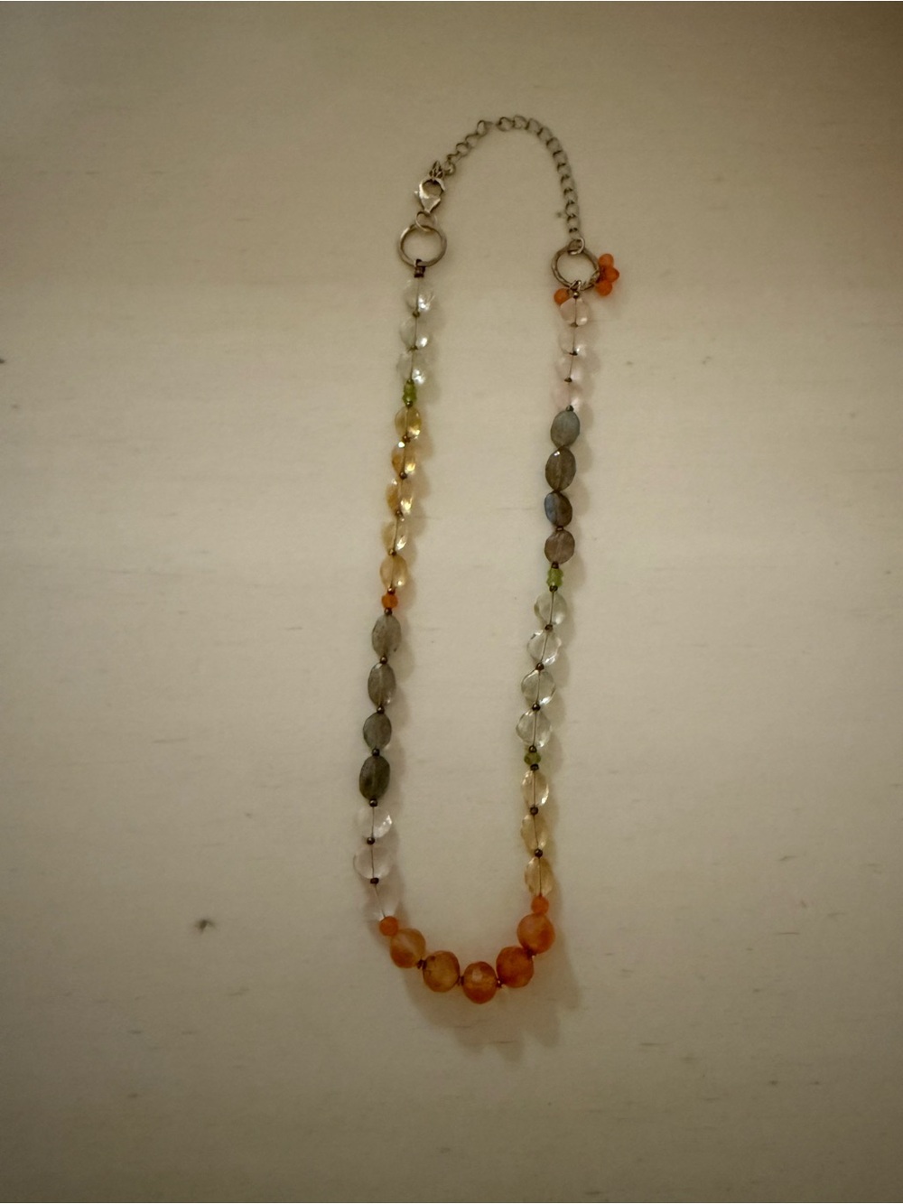 Sundance Catalog Necklace, labradorite and carnelian, 16 inches